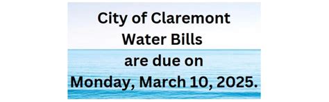 city of claremont sanitation bill.